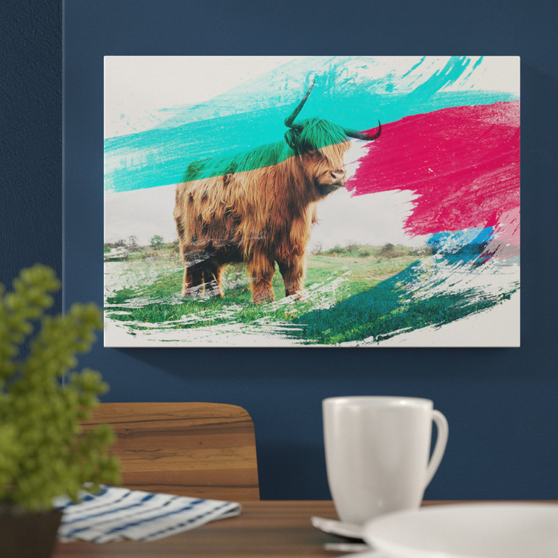 Highland Cow - Wrapped Canvas, 50cm H x 76cm W