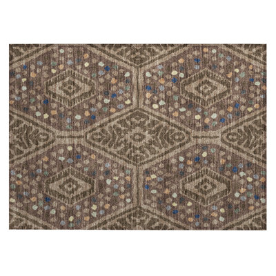 Machine Washable Indoor/Outdoor Chantille  Tribal Rug