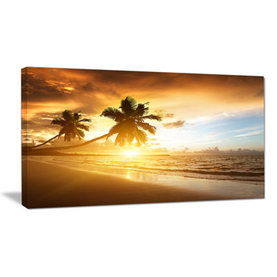 Seascape 'Caribbean Seashore Sunset' Photograph