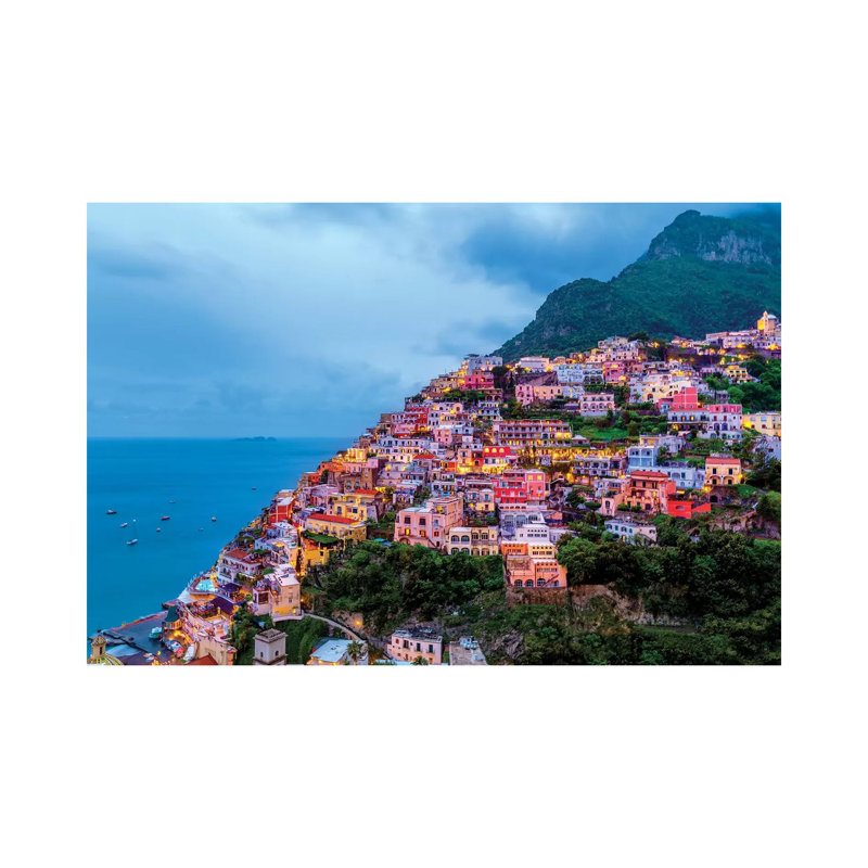 Positano, Illuminated 1 Piece Wrapped Canvas Wall Art, 20.32 cm H x 30.48 cm W