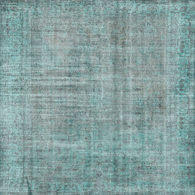 Tapis bleu/gris traditionnel Hojanovice
