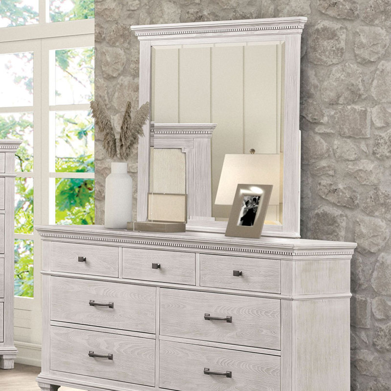 39.9"W Transitional Mirror, Weathered Gray