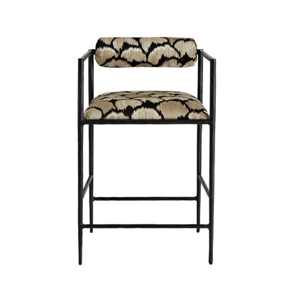Barbana Upholstered Stool with Metal Frame