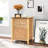 Bourrache Wooden Nightstand with Drawer and Cabinet-104846191