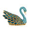 Boîte à bijoux en métal émaillé Swan