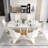 Modern simple luxury rectangular dining table sets-104382611