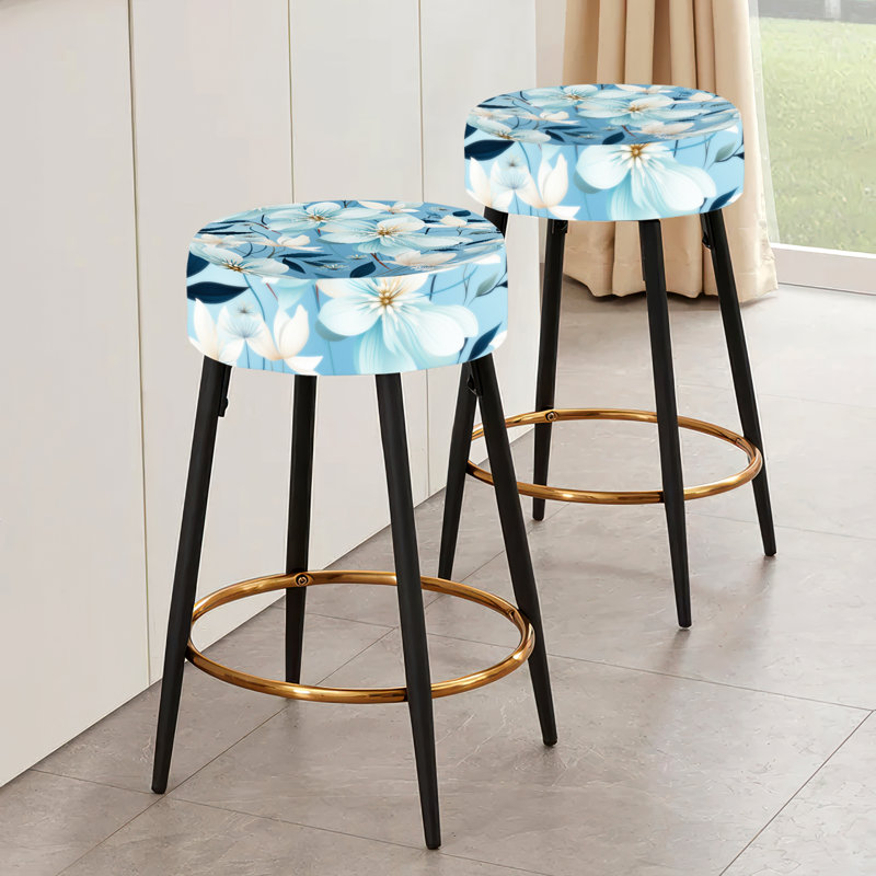 Ensemble de 2 tabourets de bar Blue Coastal Harmony