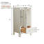 Meuble-lavabo autoportant de 18 po en bois massif avec meuble-lavabo à fermeture en blanc entièrement assemblé et à fermeture en douceur 18 po