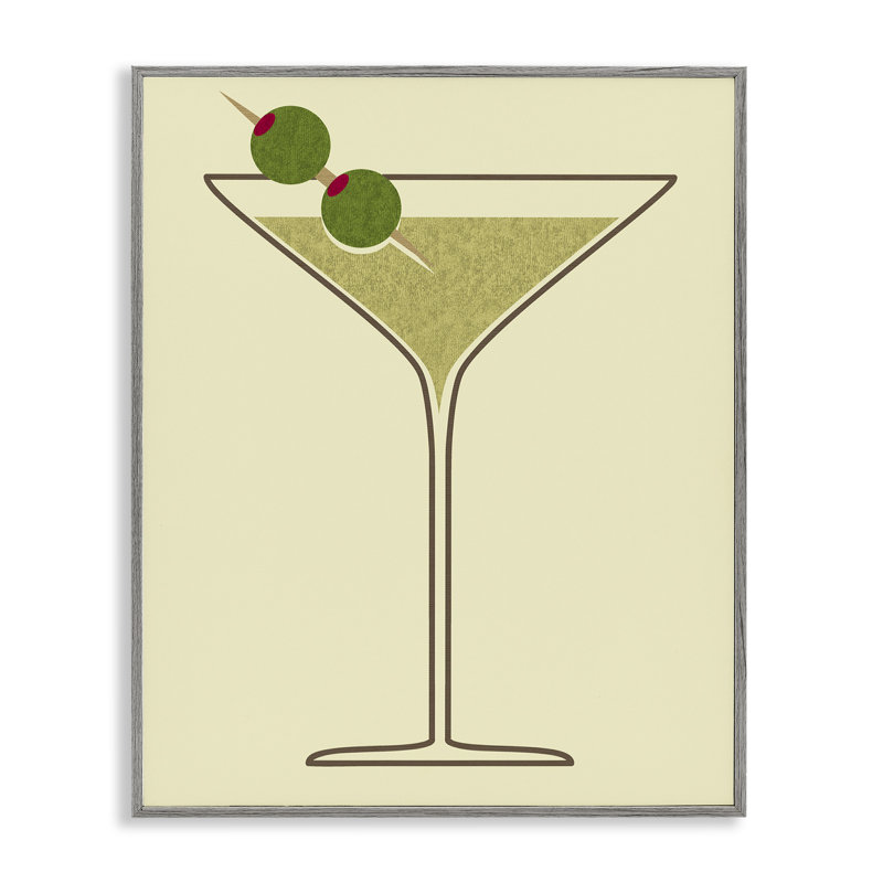 «Martini with Olives Art» par Daphne Polselli, Estampe numérique Farmhouse, H 30 po x l 24 po