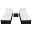 Ensemble de chaises longues d'extérieur inclinable en métal avec table et coussins Caleal