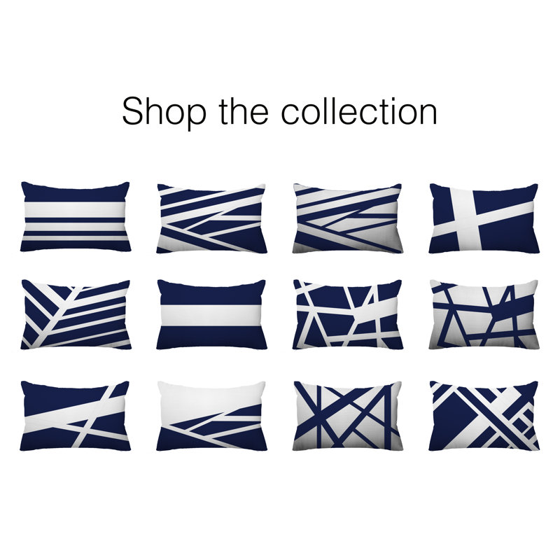 Coussin décoratif intérieur / extérieur Arundel, Bleu marine