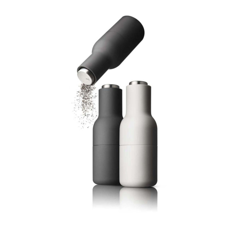 Bottle Grinder Ceramic Salt & Pepper Mill, Carbon/Ash