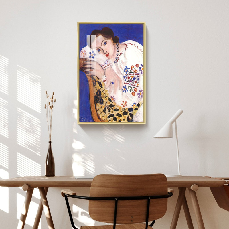 Matisse, reproduction d'art, L 12 po x H 16 po x P 1,3 po, Encadrement doré