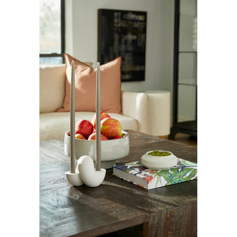 Elevated Earthenware Decorative Bowl