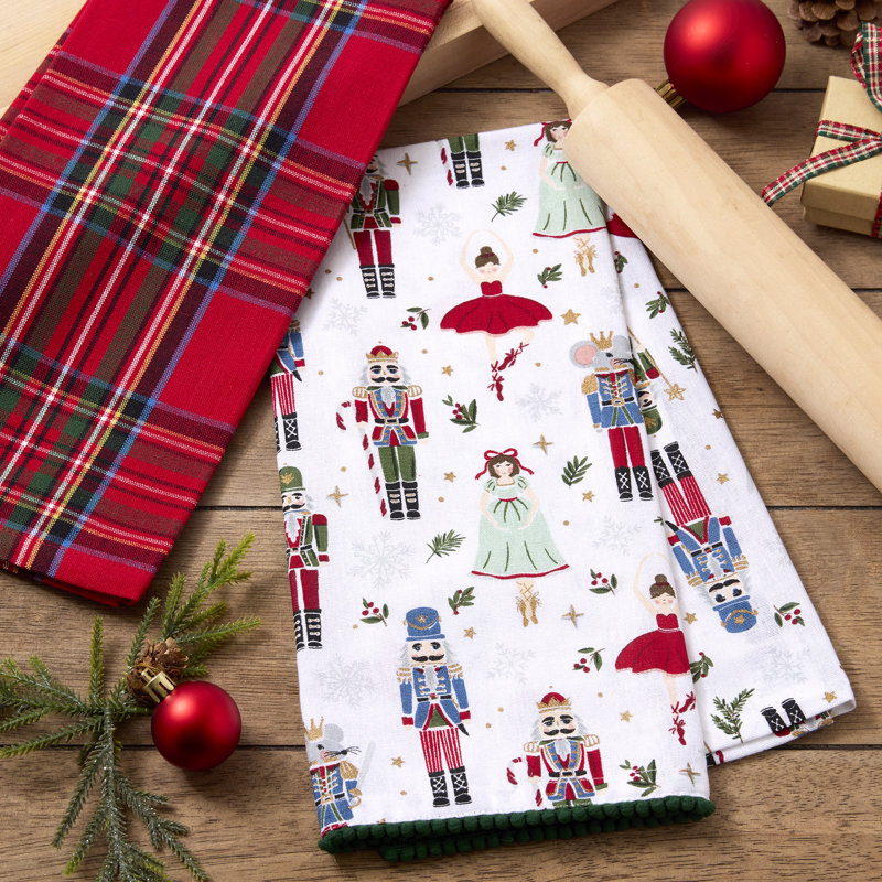  Tis the Season Dishtowel Set/2, Christmas Dance