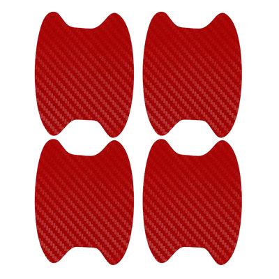 4PCS Handle Stickers Car Door Handle Car Stickers Protective Film Carbon Fiber