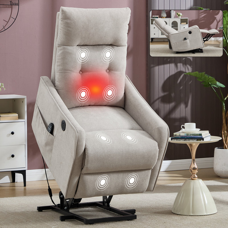 Fauteuil inclinable électrique Chenille, Brun