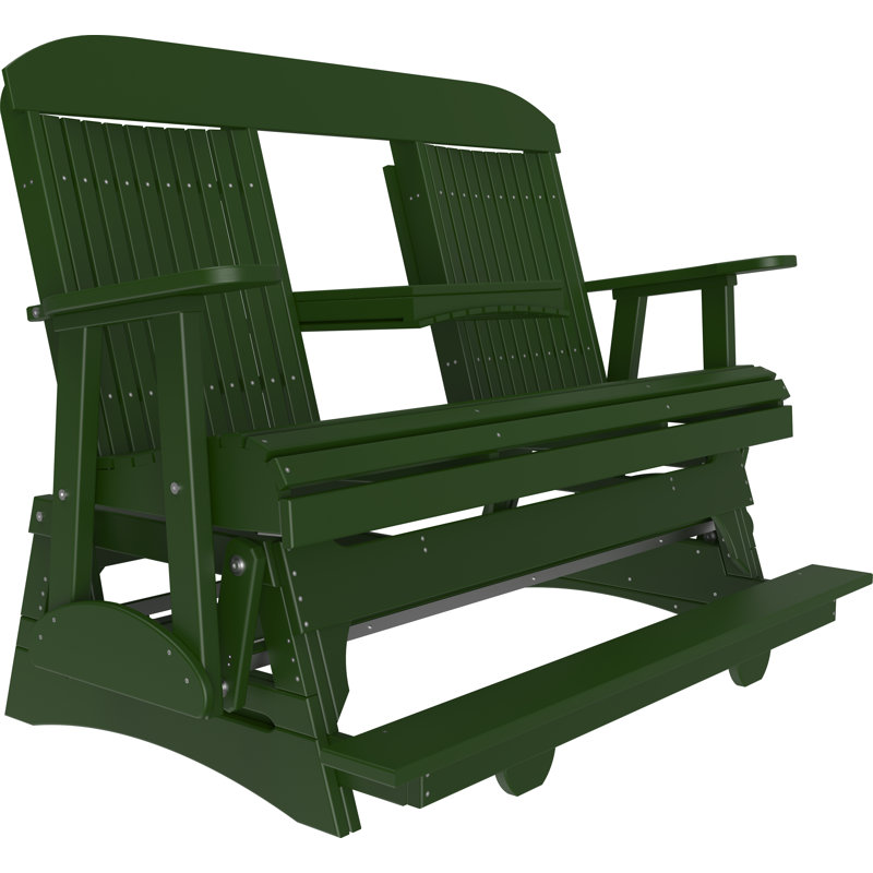 Banc d'extérieur coulissant en polywood, Vert