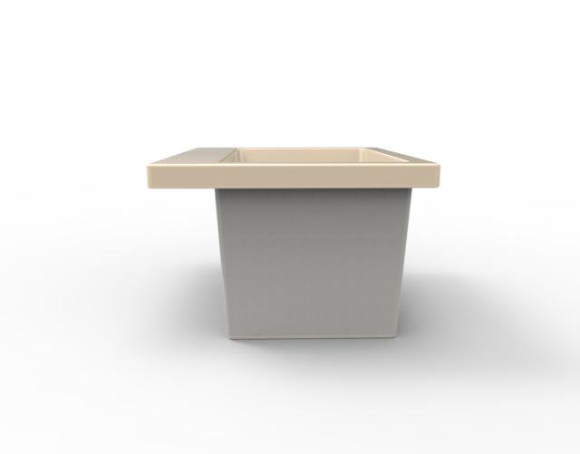 Petopia 26" x 21" Drop in Laundry Sink, White