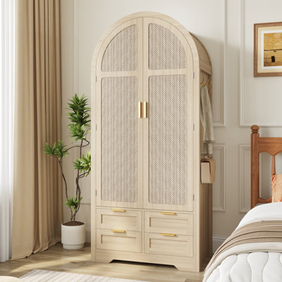 Wardrobe WITH 2 DOORS AND 4 DRAWERS WAINUT