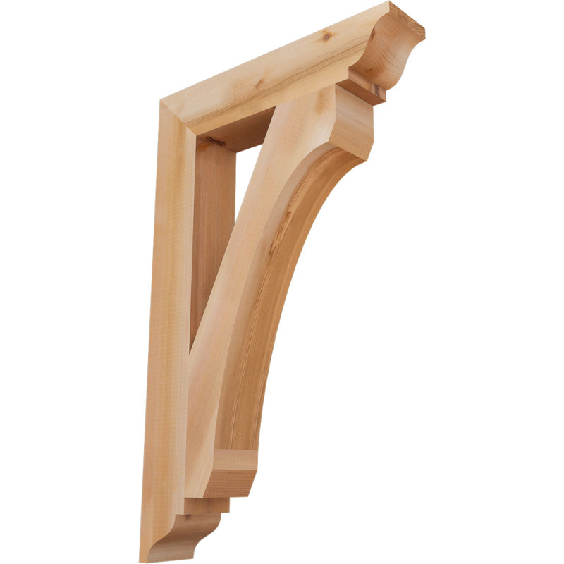 Support traditionnel lisse l 3 1/2 po x P 20 po x H 32 po, cèdre rouge de l'Ouest, Cèdre rouge de l'Ouest (lisse)