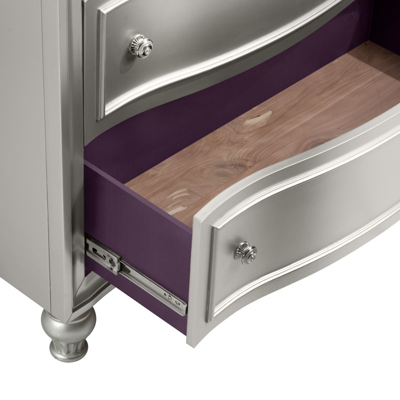 Marila Wood Vertical Chest, Gray
