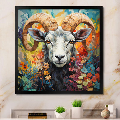 Colourful Sheep Chromatic Harmony - Animals Canvas Prints