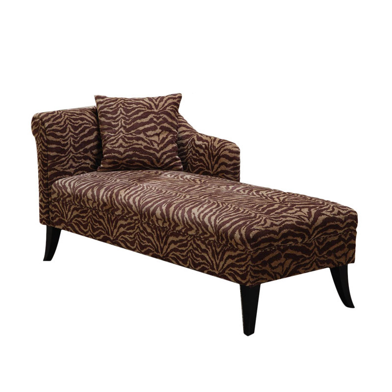 Chaise longue en chenille Patterson