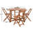 Laoise 4 - Person Acacia Wood Patio Dining Set with Rectangular Table-22809929