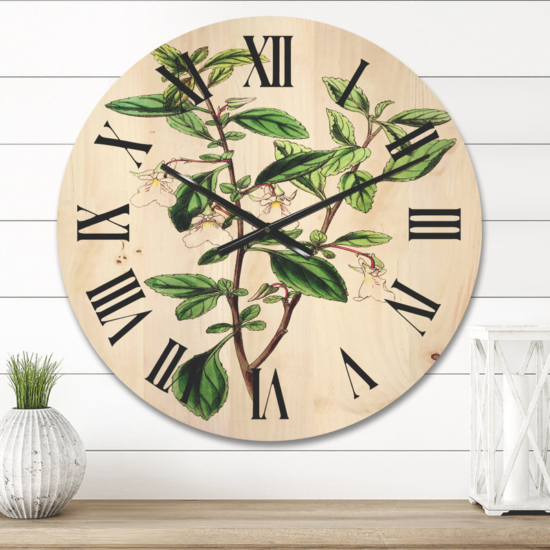 Horloge murale Leaves Plants, Moyenne
