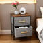 40cm W Metal Bedside Table-1267342585