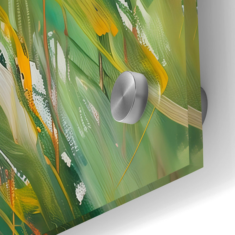 Art mural en verre épique «Stormy Fields» par Andreas Magnusson, H 36 po x l 24 po x P 0,2 po