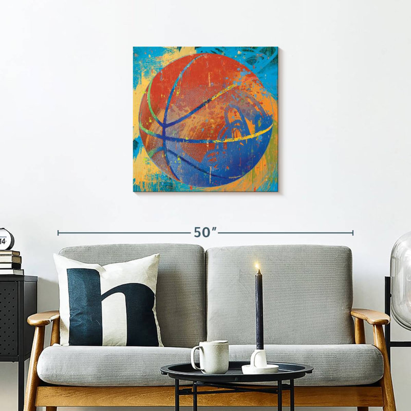 Peinture de basketball Sireci, H 24 po x l 24 po