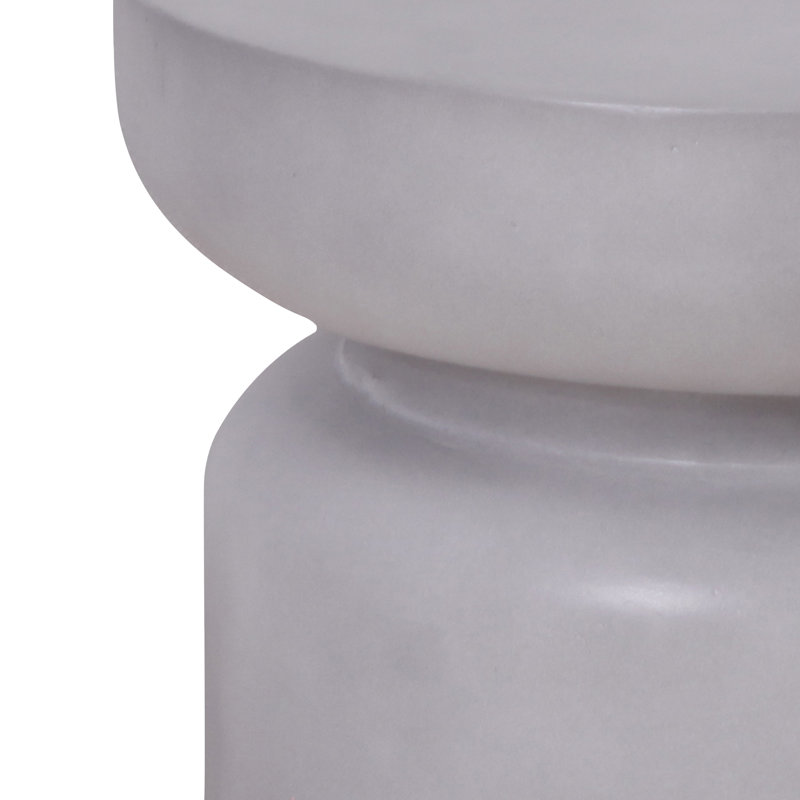 Temper Concrete Round Outdoor End Table