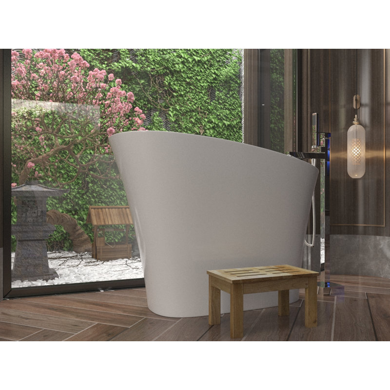 Baignoire profonde 47 "à trempage profond japonais, Blanc