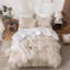 Ensemble de housse de couette 100% coton lavé Solayne avec texture de faux chanvre, couleur unie, fermeture à glissière et attaches de coin-111685170-111685169