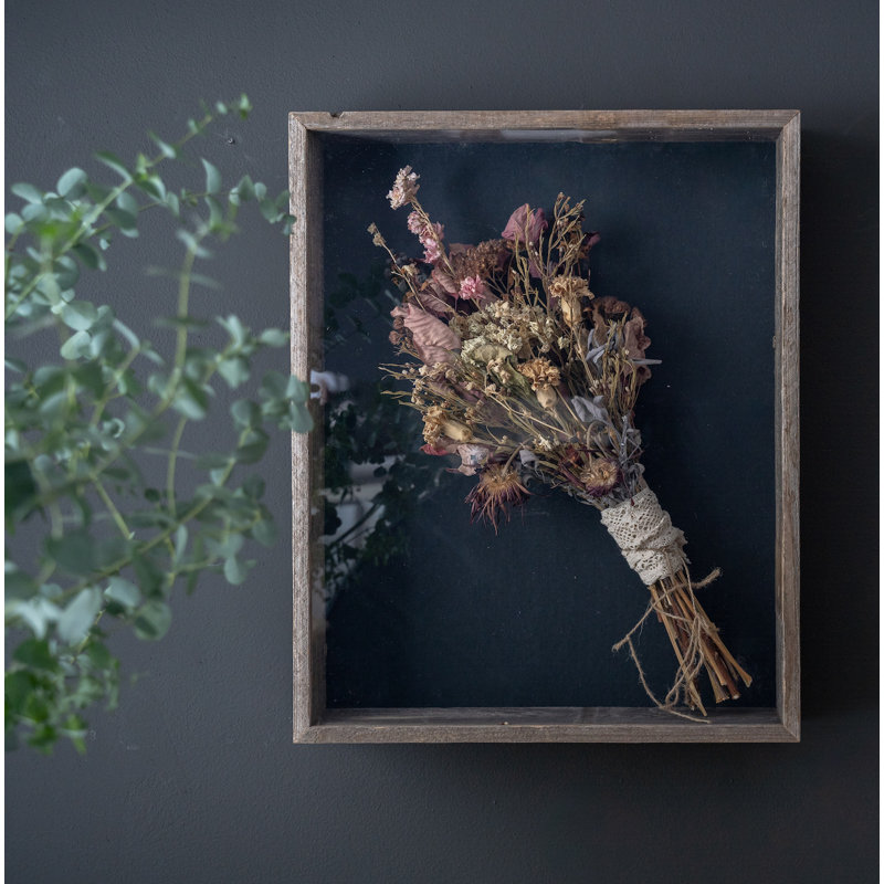 Merlyn 24 x 36 Gray Distressed Solid and Manufactured Wood Hanging or Tabletop Picture Frame