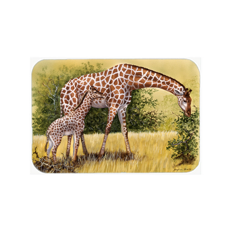 Caroline's Treasures Giraffes Glass Cutting Board