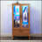 Lighted Curio Cabinet - Elegant Glass Display Cabinet with Adjustable Shelves, 2 Doors, and 1 Drawer - Wine Storage Sideboard with Included Bulb
