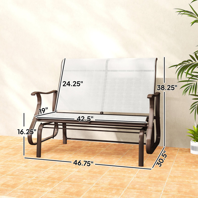 Banc oscillant d'extérieur, fauteuil pour 2 personnes