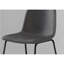 Chaise de bureau, hauteur de bar, debout, bureau d'ordinateur, bureau, aspect cuir gris, métal noir, contemporain, moderne