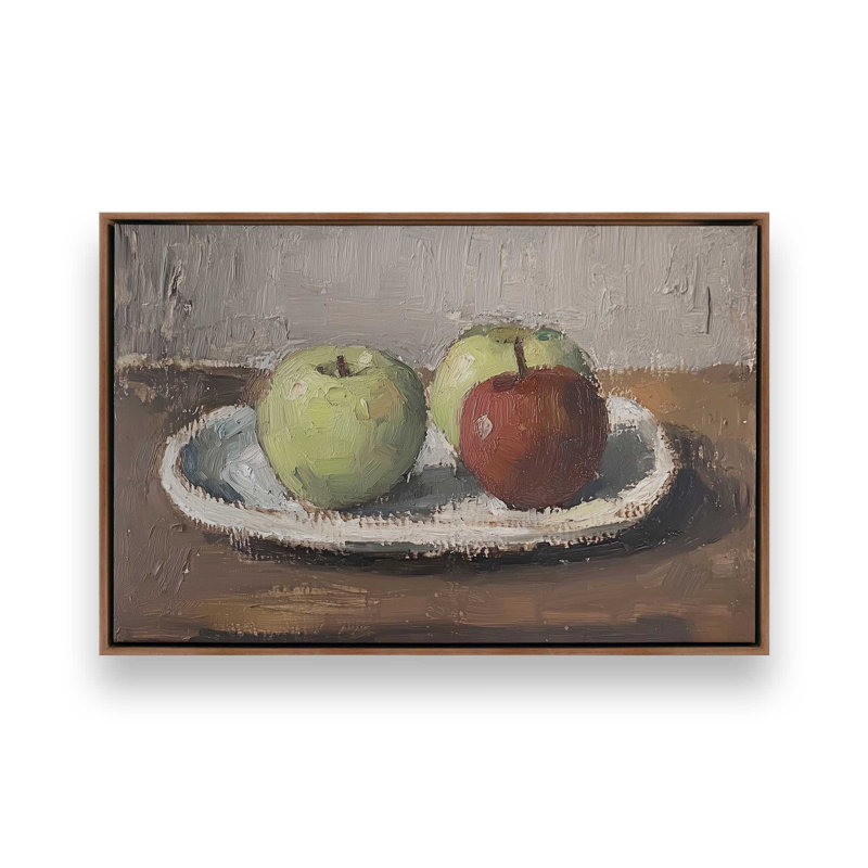 Nature morte aux pommes, H 13 po x l 19 po