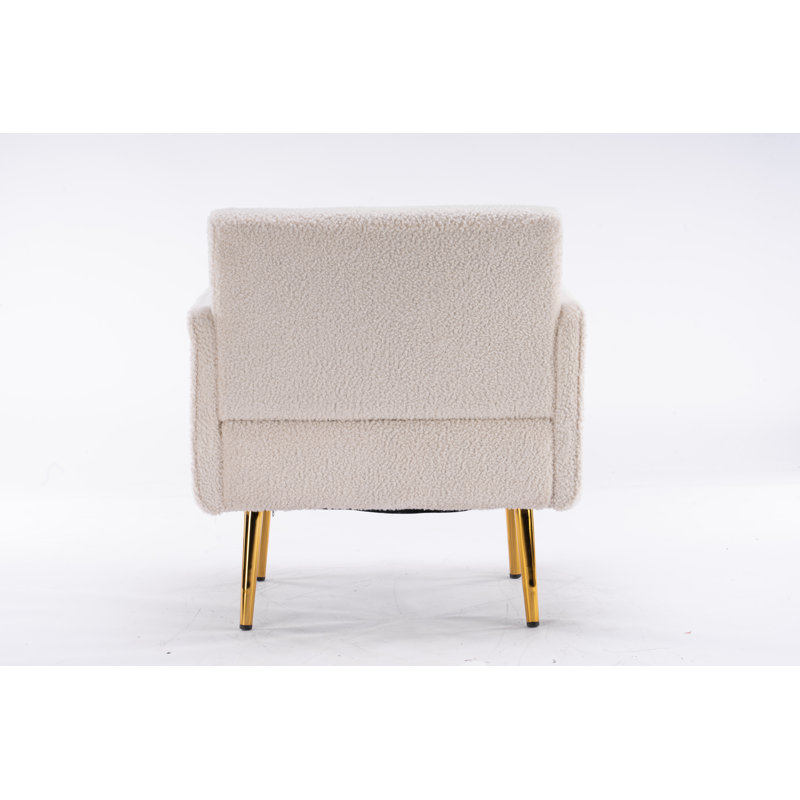 Fauteuil d'appoint 28,3 po de large Snyder, Crème bouclée