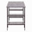 Bureau d'ordinateur, bureau personnel, ordinateur portable, tablettes de rangement, L 48 po, travail, métal stratifié gris, contemporain, moderne-2030739503