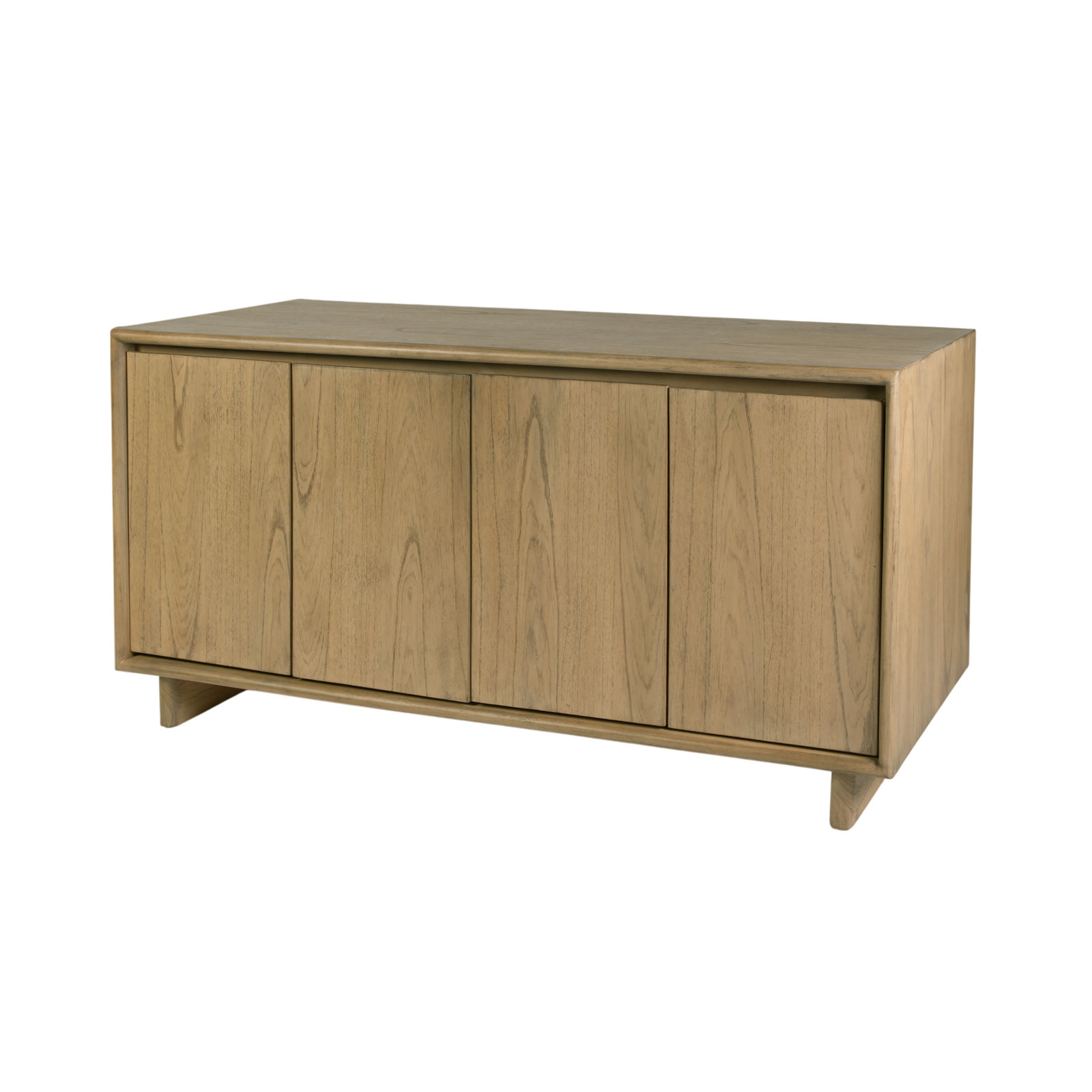 Soleil 63 in. W Wood Sideboard with Interior Storage, Blonde Oak