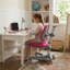 Fauteuil ergonomique rembourré ergonomique, confortable, à hauteur ajustable, avec roulettes de frein et coussin lombaire de soutien