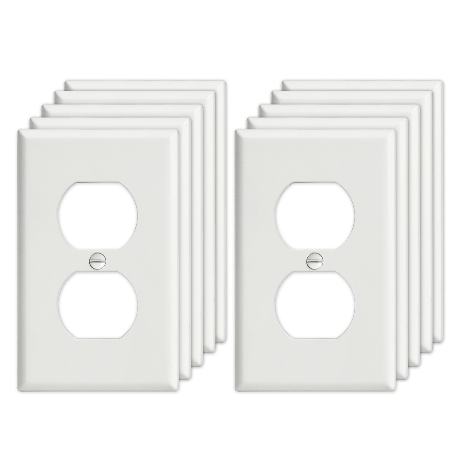 10-Pack Single-Gang Blank Wall Plate Cover In White - Foto 11