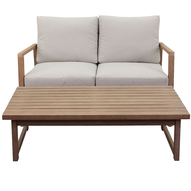 Ecclesia Eucalyptus 2 - Person Patio Conversation Set with Cushions