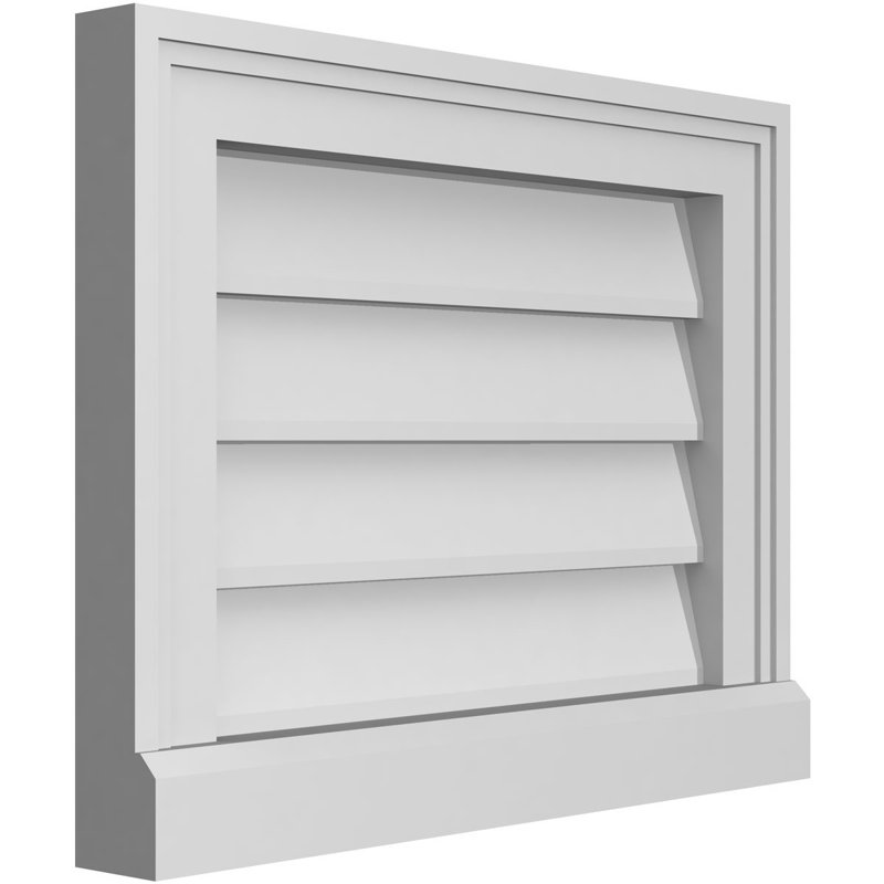 Cadre de seuil Brickmould, brun clair apprêté, H 14 po x l 18 po x P 2 po