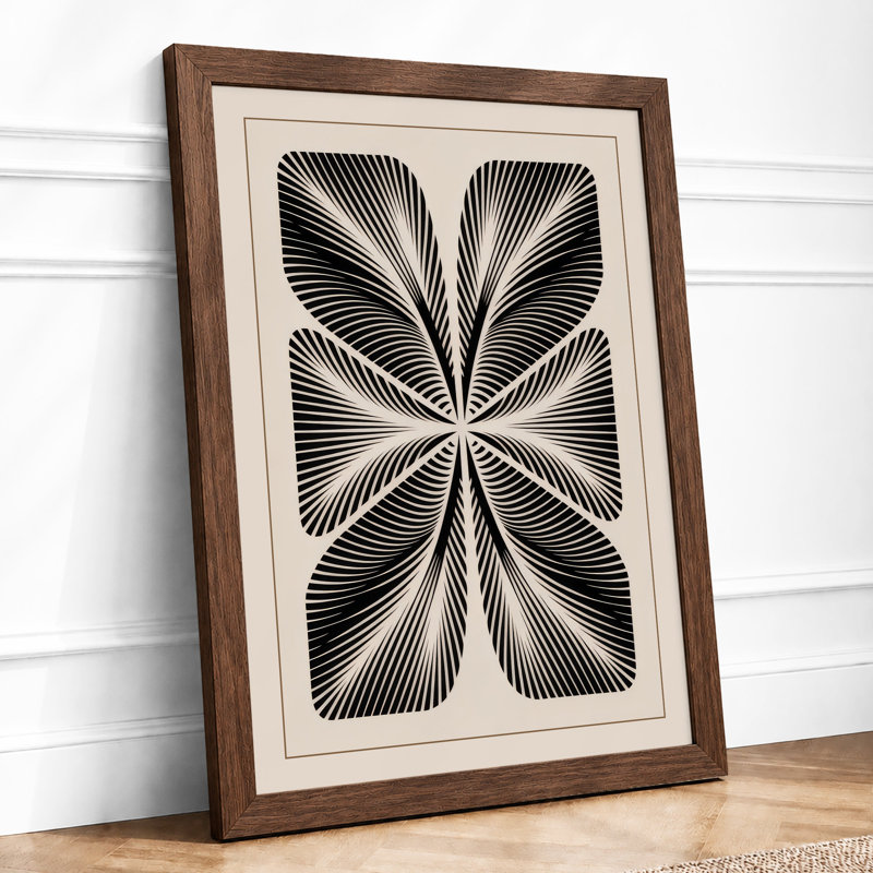 Radiant Mandala Geometric - Framed Print, Walnut, A4 - 29.7 x 21.0 cm